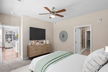 Bedroom with ceiling fan